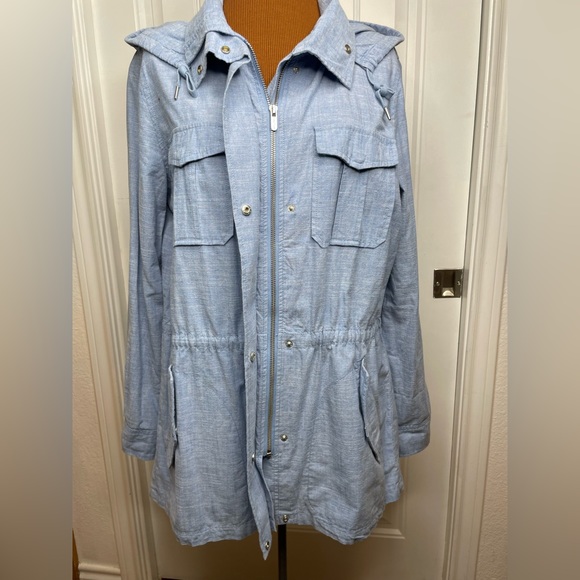 Nautica Jackets & Blazers - Nautica Lightweight Military Utility Cargo Jacket Blue Size Medium